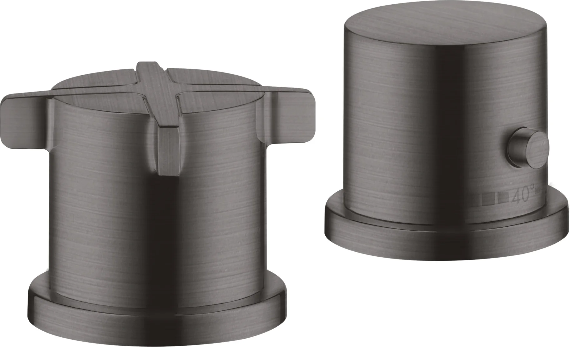 Hansgrohe AXOR Citterio E 2-Loch Thermostatarmatur Brushed Black Chrome, 32,1 l/min, Wannenrandmontage DN15 Hansgrohe AXOR Citterio E 2-Loch Thermostatarmatur Brushed Black Chrome, 32,1 l/min, Wannenrandmontage DN15