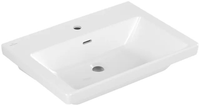 Villeroy & Boch Wandwaschtisch aus TitanCeram „Subway 3.0“ 650 × 470 × 165 mm, ohne Hahnlochbohrung, Hahnlochposition mittig in Weiß Alpin Villeroy & Boch Wandwaschtisch aus TitanCeram „Subway 3.0“ 650 × 470 × 165 mm, ohne Hahnlochbohrung, Hahnlochposition mittig in Weiß Alpin