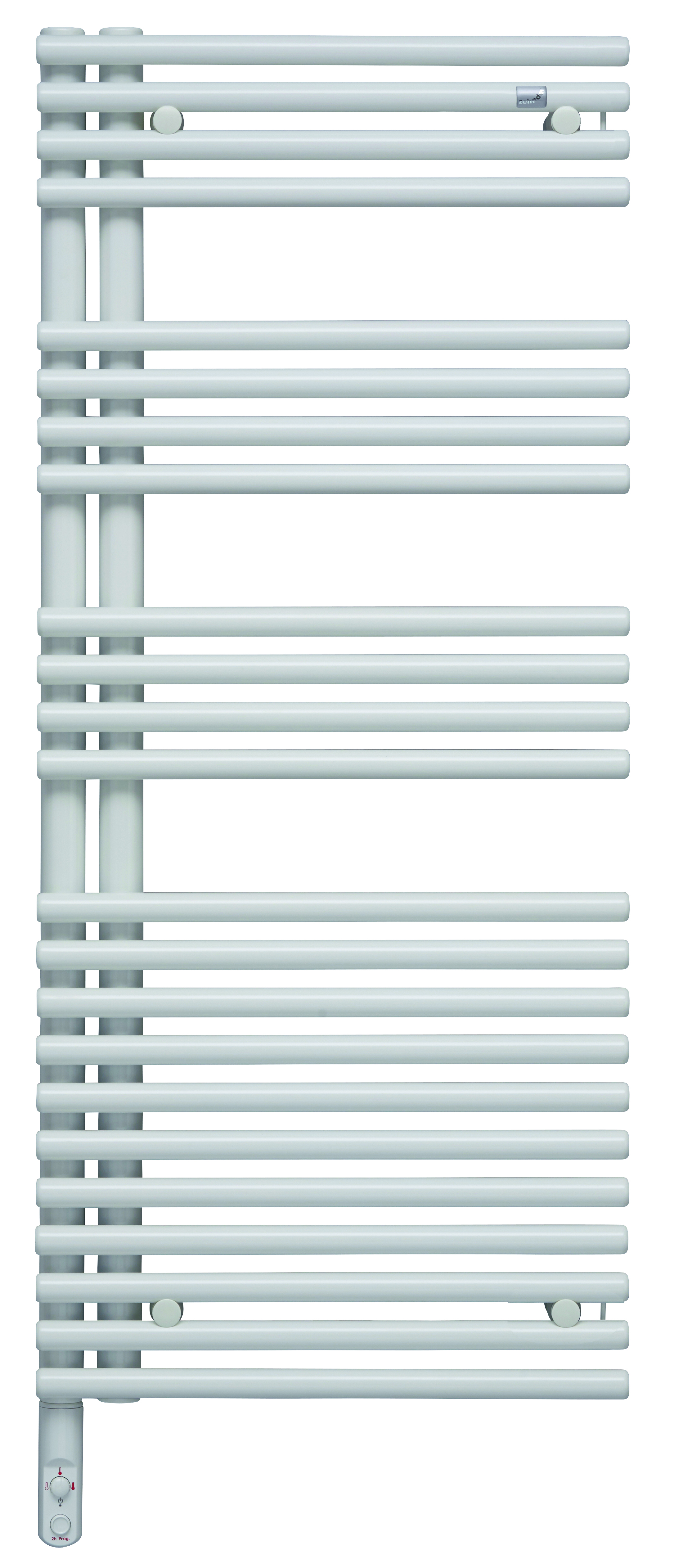 Zehnder Design-Handtuchwärmer „Forma Asym“ 49,6 × 116,1 cm in Verkehrsweiß (RAL 9016, glänzend)