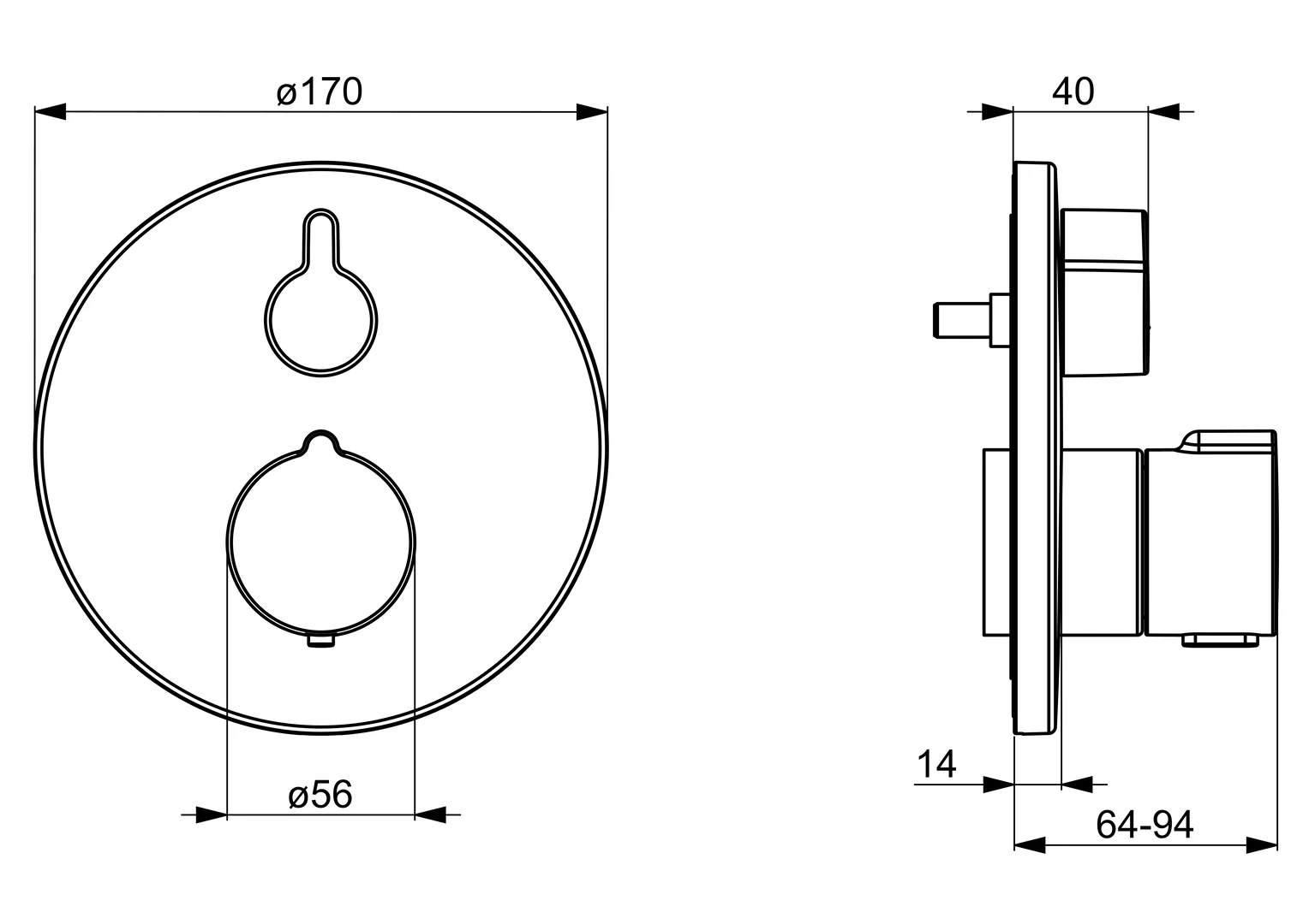 HansaHOME Wannen- und Brausearmatur Hansavantis 2022 FM Set für Wanne/Brause Matt-Schwarz