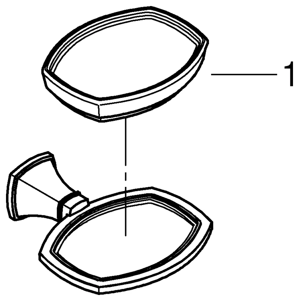 Halter Grandera 40923, mit Keramik-Seifenschale, chrom