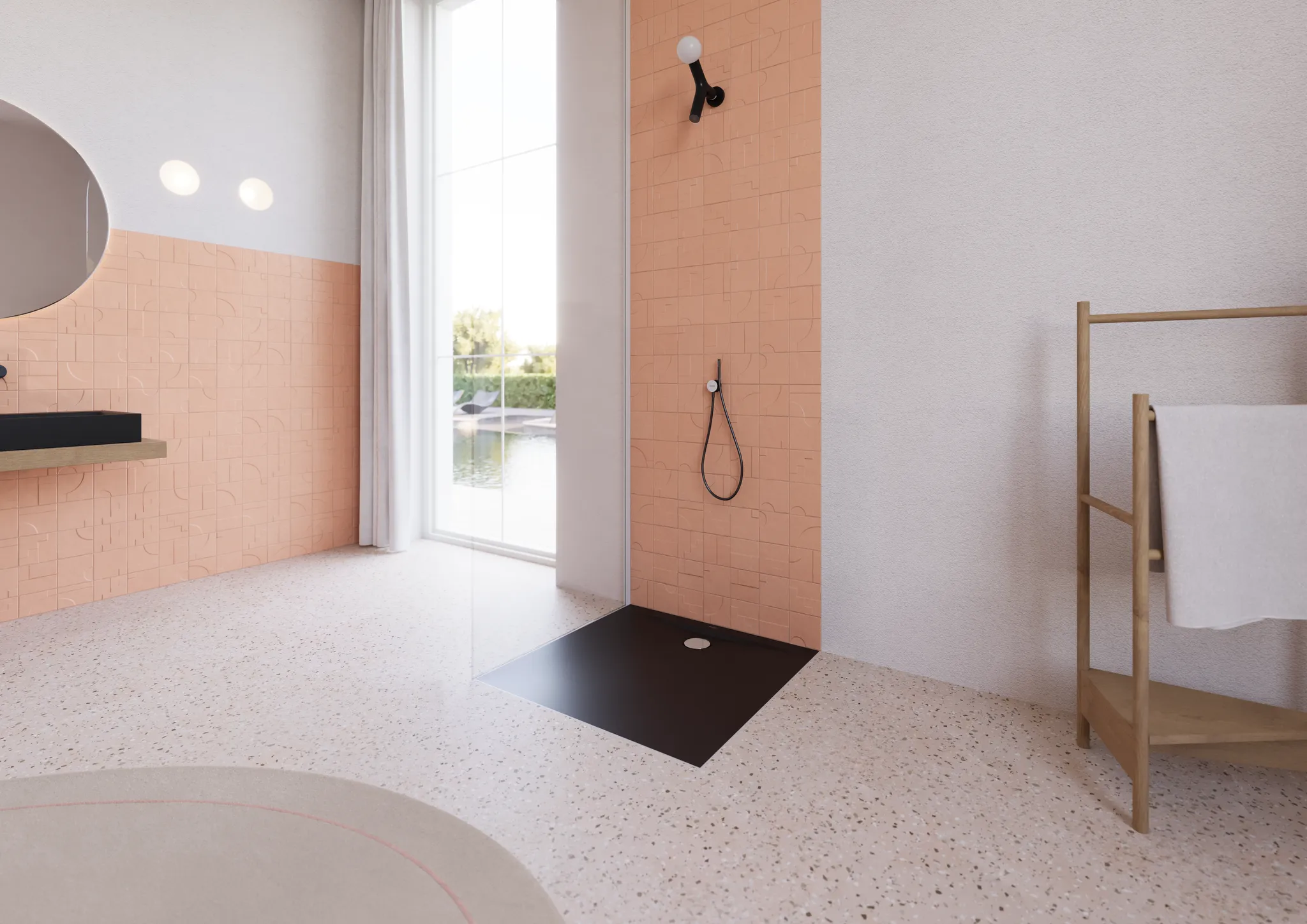 Kaldewei quadrat Duschwanne „Superplan Zero“ 100 × 100 cm ohne Oberflächenbeschichtung, ohne Oberflächenveredelung, in schwarz matt