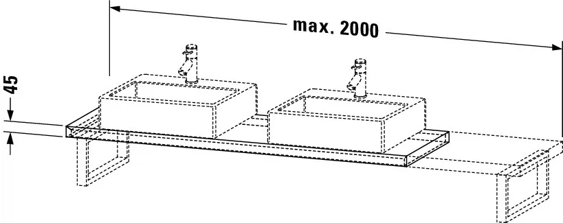 Duravit Konsole „DuraStyle“, links und rechts