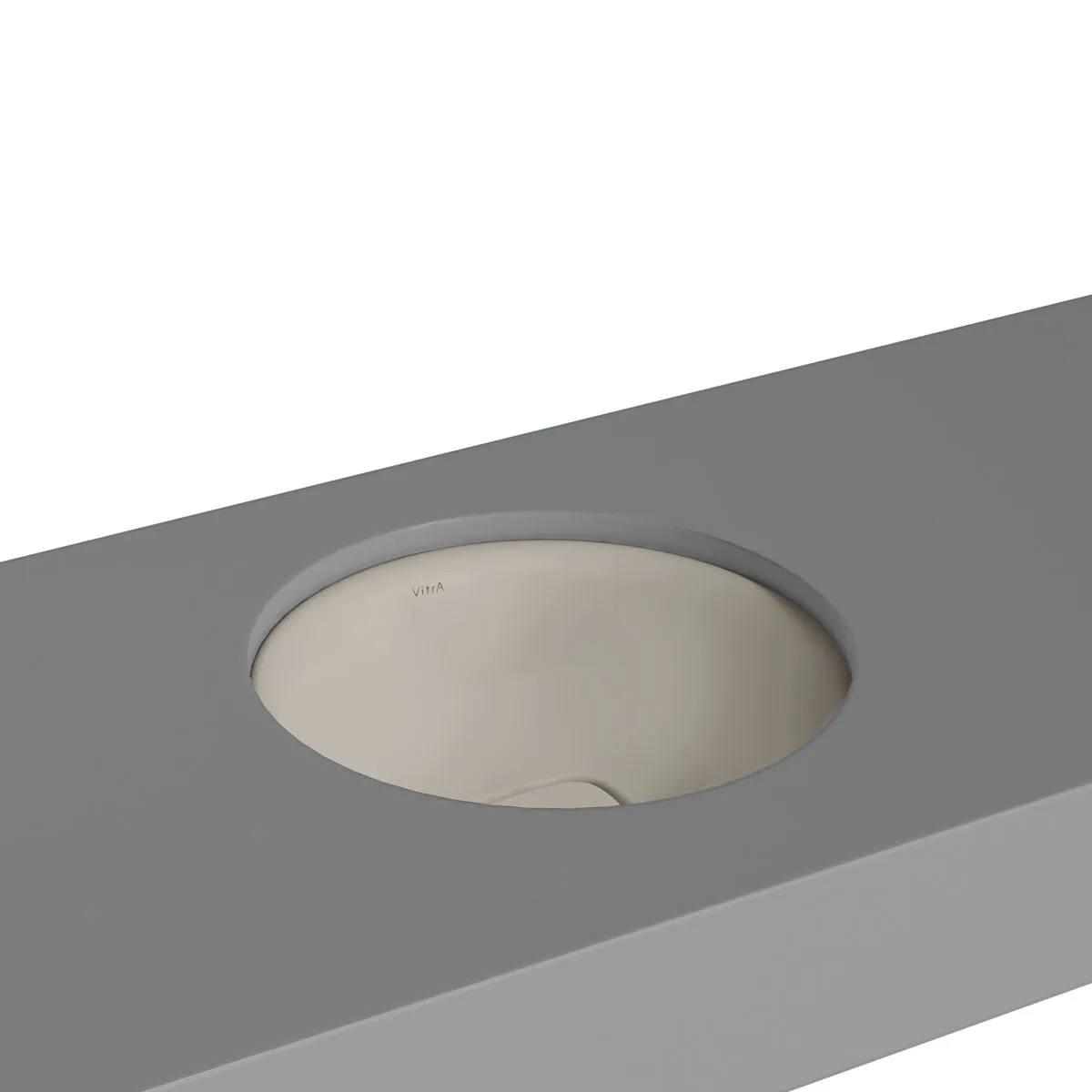 VitrA New Metropole Unterbauwaschtisch rund 40 cm ohne Überlaufschlitz, Farbe: Taupe Matt VitrA New Metropole Unterbauwaschtisch rund 40 cm ohne Überlaufschlitz, Farbe: Taupe Matt