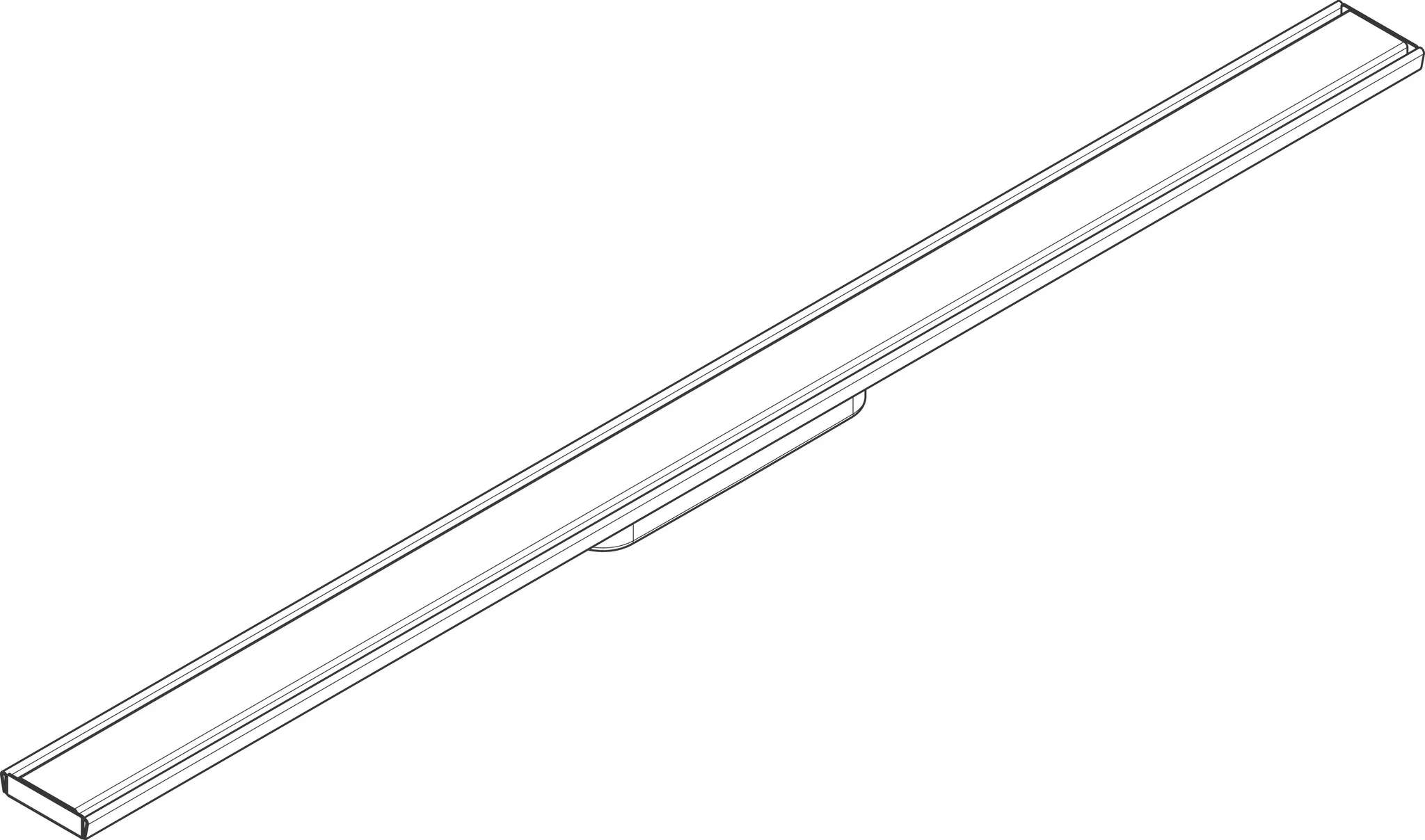 Hansgrohe RainDrain Original Fertigset Duschrinne 1000 mm, Edelstahl gebürstet