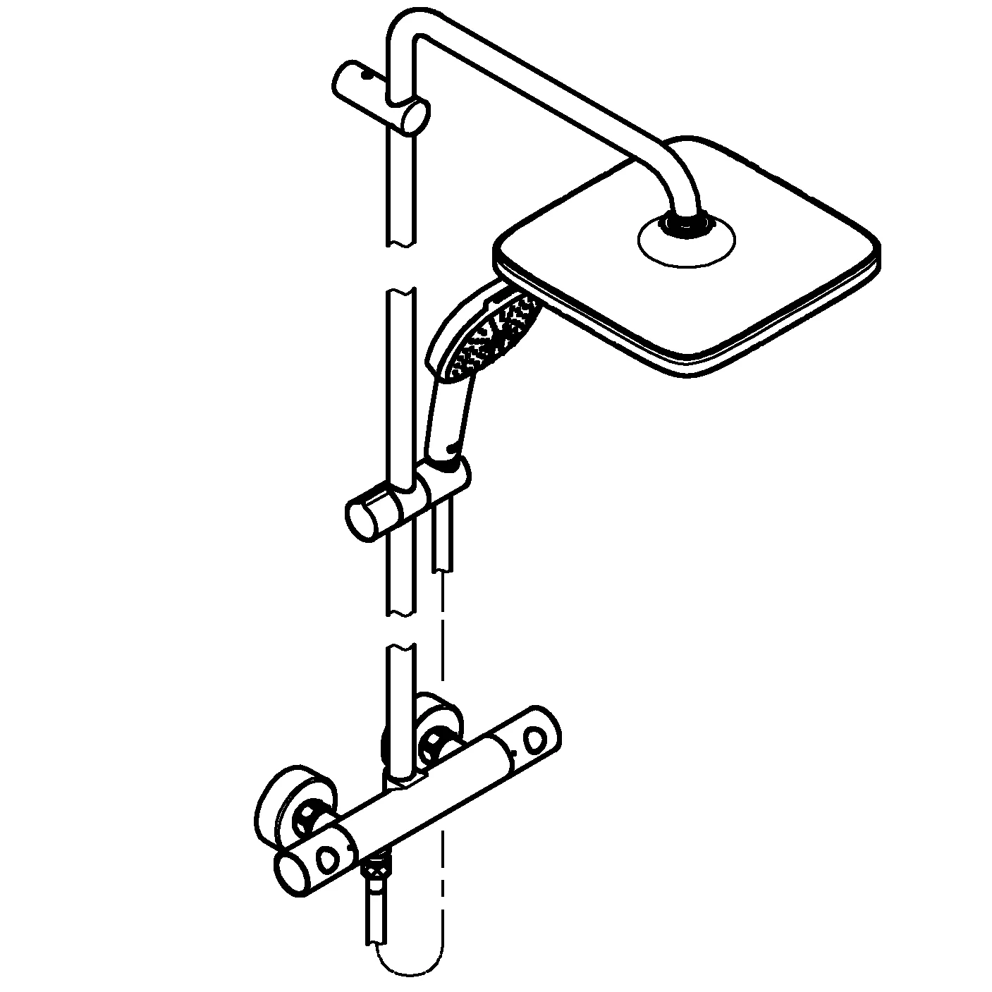 Grohe Duschsystem Tempesta System 250 Cube mit Thermostatbatterie in warm sunset gebürstet Grohe Duschsystem Tempesta System 250 Cube mit Thermostatbatterie in warm sunset gebürstet