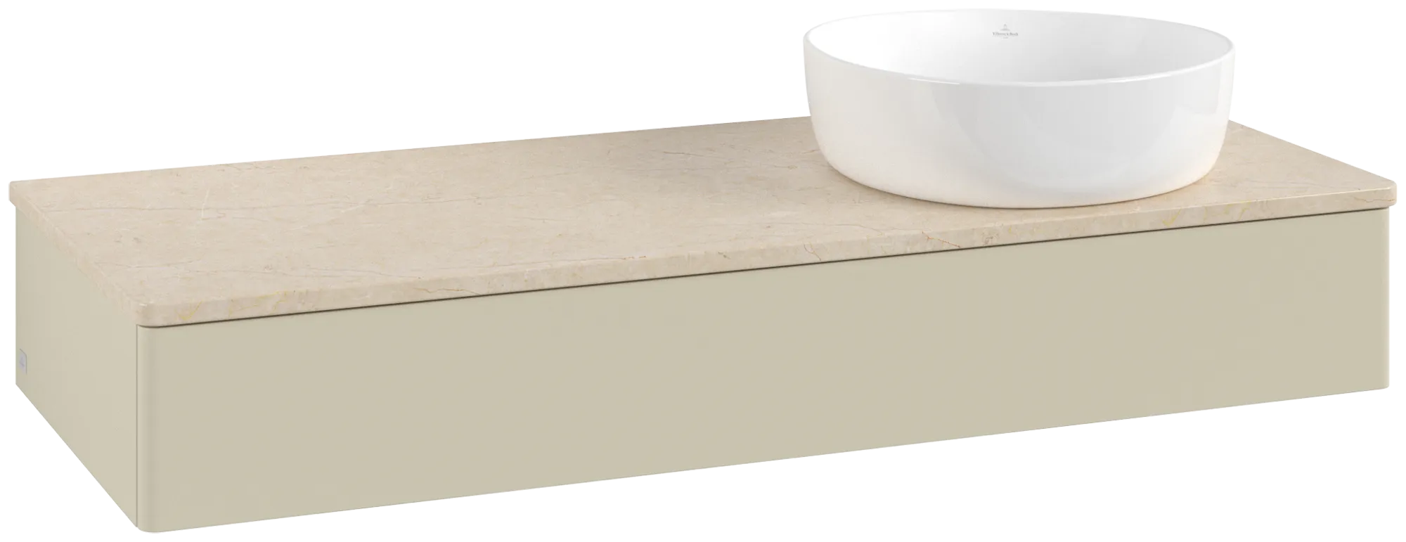 Villeroy & Boch Antao Waschbeckenunterschrank L12_1 1200x190x500mm Silk Grey Matt Lacquer / Botticino