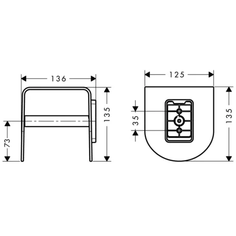 Papierrollenhalter Axor Urquiola chrom Papierrollenhalter Axor Urquiola chrom