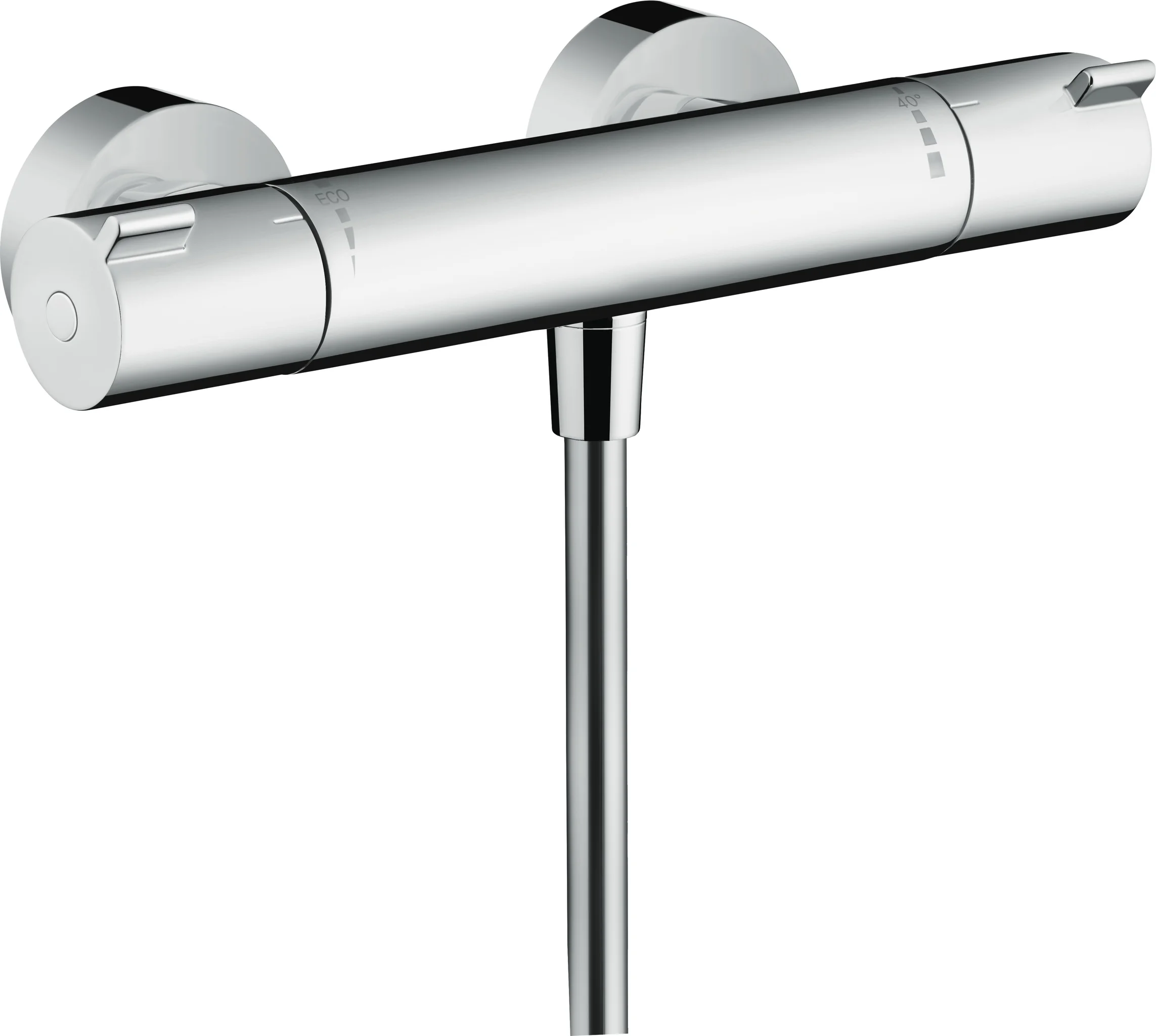 Hansgrohe Ecostat 1001 CL Brausethermostat Aufputz Chrom, DN15, max. Durchfluss 16 l/min bei 3 bar, Temperaturbegrenzung einstellbar, Rückflussverhinderer, für Durchlauferhitzer geeignet