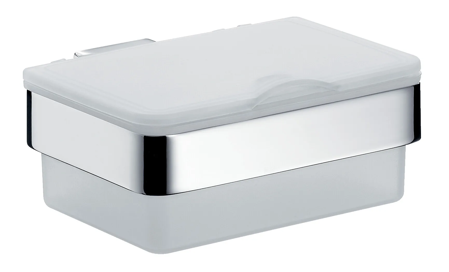 loft Feuchtpapierhalter Kunststoffbox chrom/weiss loft Feuchtpapierhalter Kunststoffbox chrom/weiss