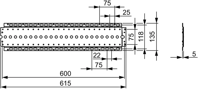 HansaMATRIX Montageplatte 4405 gerade