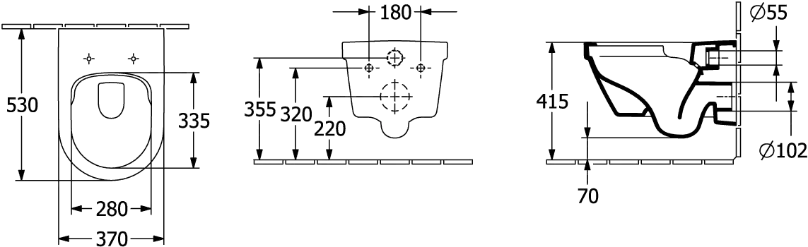Wand-Tiefspül-WC Combi-Pack DirectFlush „Architectura“ 37 × 30 × 53 cm in Weiß Alpin, ohne Spülrand, Abgang waagerecht Wand-Tiefspül-WC Combi-Pack DirectFlush „Architectura“ 37 × 30 × 53 cm in Weiß Alpin, ohne Spülrand, Abgang waagerecht