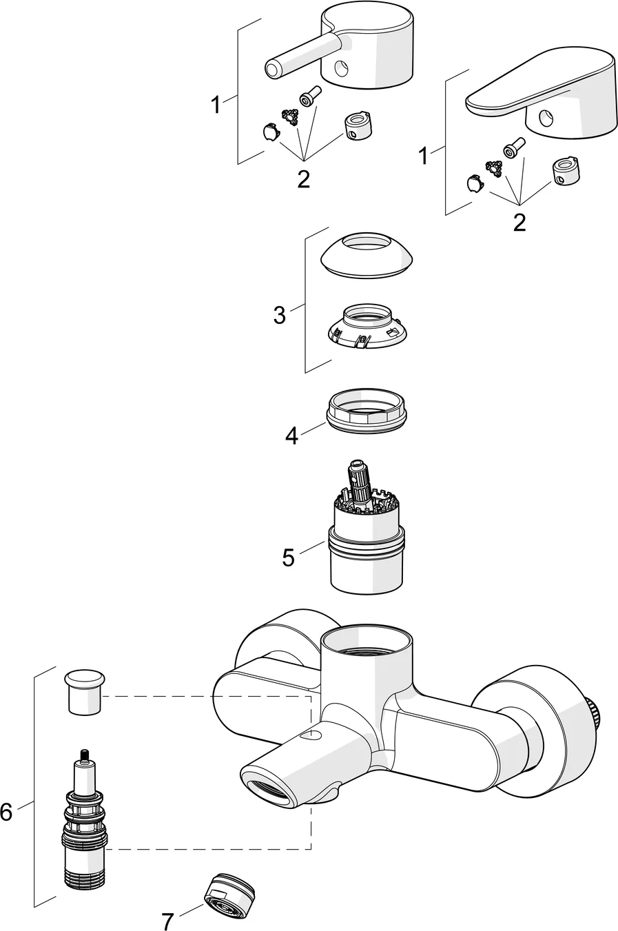 HansaVANTIS EHM Wannenfüll- und Brausebatterie Chrom, Wandmontage, Einhebelmischer, CASCADE Strahlregler HansaVANTIS EHM Wannenfüll- und Brausebatterie Chrom, Wandmontage, Einhebelmischer, CASCADE Strahlregler