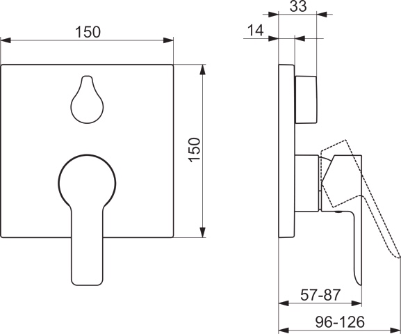 Einhebelmischer Fertigmontageset für Wanne/Brause LIGNA 8385 Rosette eckig mit Sicherungseinrichtung Chrom Einhebelmischer Fertigmontageset für Wanne/Brause LIGNA 8385 Rosette eckig mit Sicherungseinrichtung Chrom
