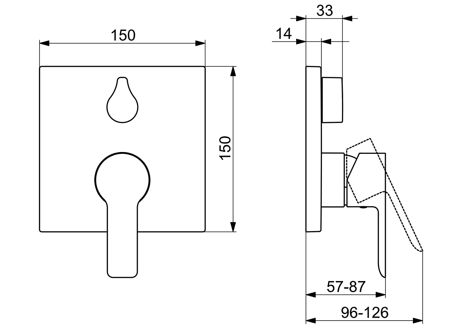 HansaLIGNA Wannen- und Brausearmatur, Einhebelmischer Fertigmontageset für Wanne/Brause HansaLIGNA 8385 Rosette eckig mit Sicherungseinrichtung Chrom HansaLIGNA Wannen- und Brausearmatur, Einhebelmischer Fertigmontageset für Wanne/Brause HansaLIGNA 8385 Rosette eckig mit Sicherungseinrichtung Chrom