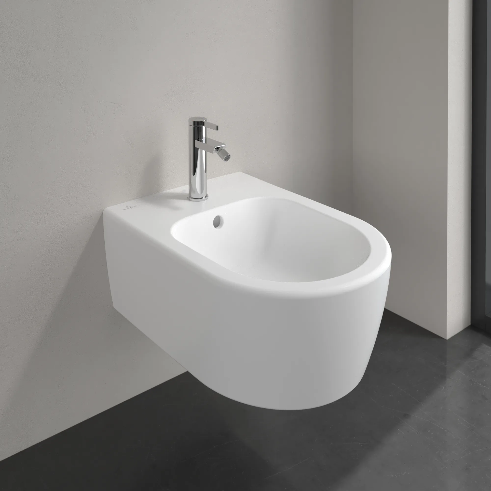Villeroy & Boch Bidet Avento 370x530 mm Stone White CeramicPlus wandhängend 1-Loch Armatur Villeroy & Boch Bidet Avento 370x530 mm Stone White CeramicPlus wandhängend 1-Loch Armatur