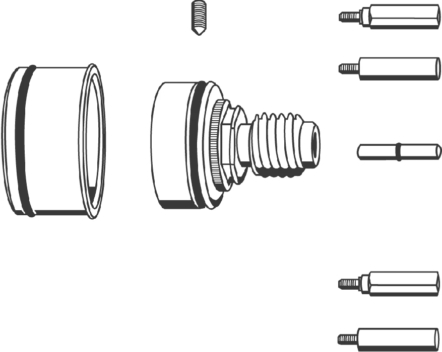 Verlängerungsset 47328, 27,5 mm, für Thermostat-Batterien