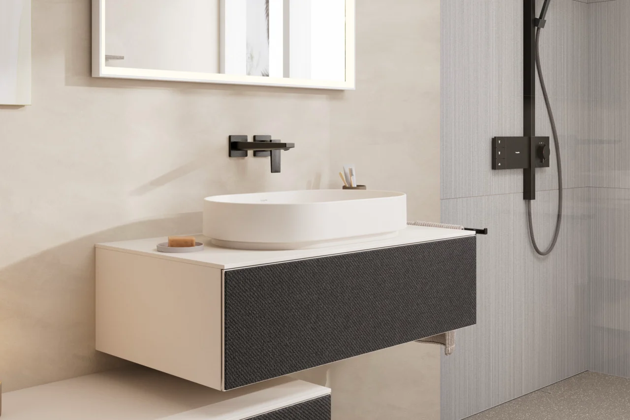 Hansgrohe Metropol Einhebel-Waschtischmischer Unterputz, Brushed Black Chrome, Ausladung 225 mm