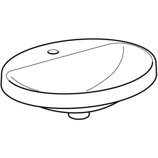 Einbauwaschtisch „Variform“ 50 × 45 cm Einbauwaschtisch „Variform“ 50 × 45 cm