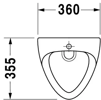 Urinal Jim, Zulauf von oben absaugend, ohne Deckel, ohne Fliege, weiß