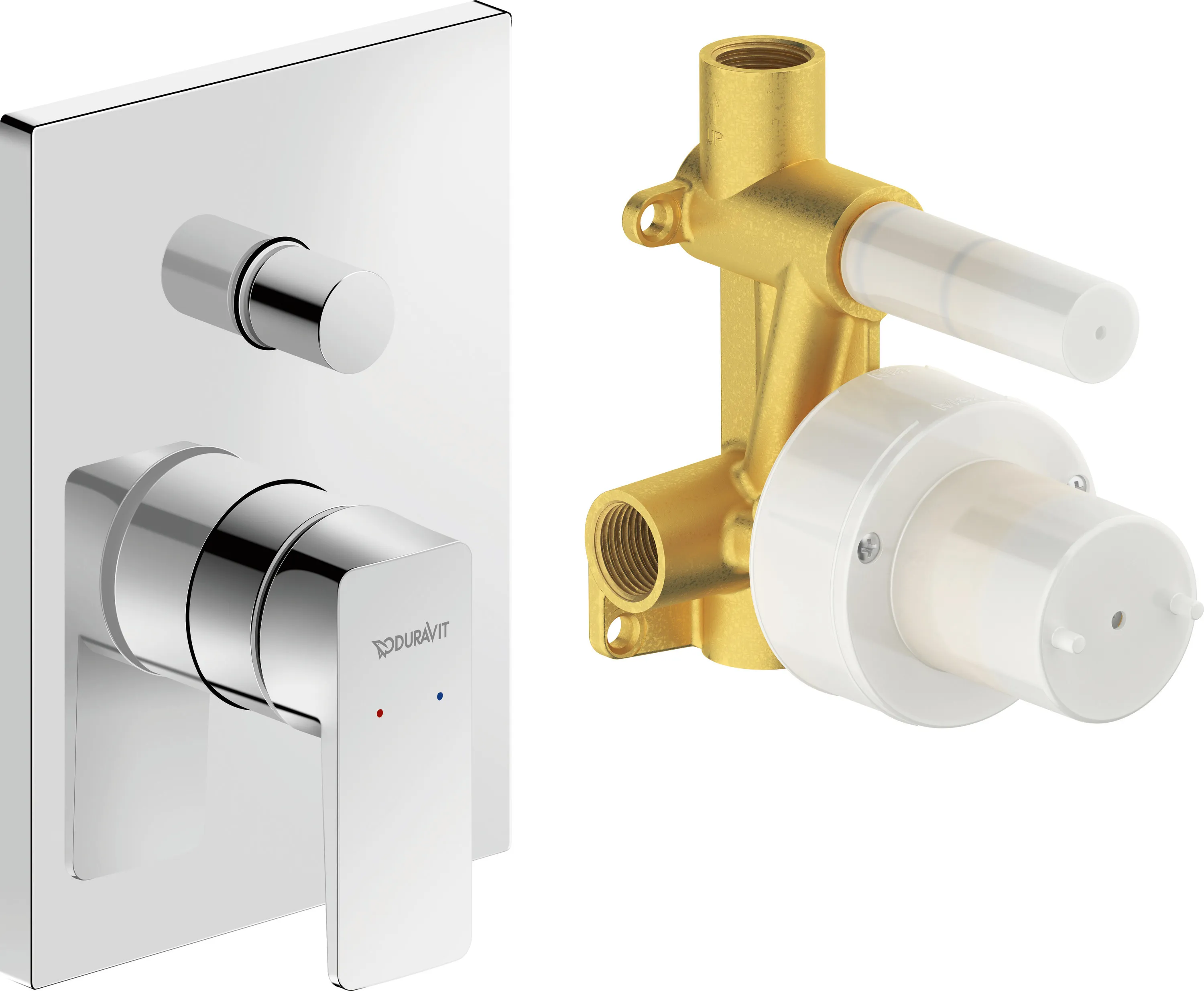 Duravit Zweihand-Unterputz-Armatur „Manhattan“ in Chrom Duravit Zweihand-Unterputz-Armatur „Manhattan“ in Chrom