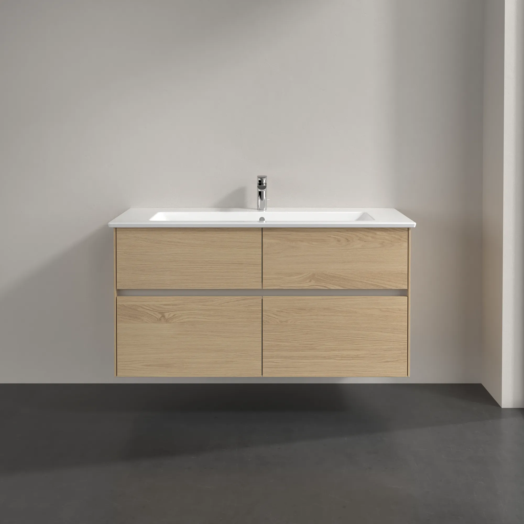 Villeroy & Boch Waschtischunterschrank „Collaro“ 1161 × 610 × 480 mm Nordic Oak, ohne Beleuchtung, für Becken mittig Villeroy & Boch Waschtischunterschrank „Collaro“ 1161 × 610 × 480 mm Nordic Oak, ohne Beleuchtung, für Becken mittig