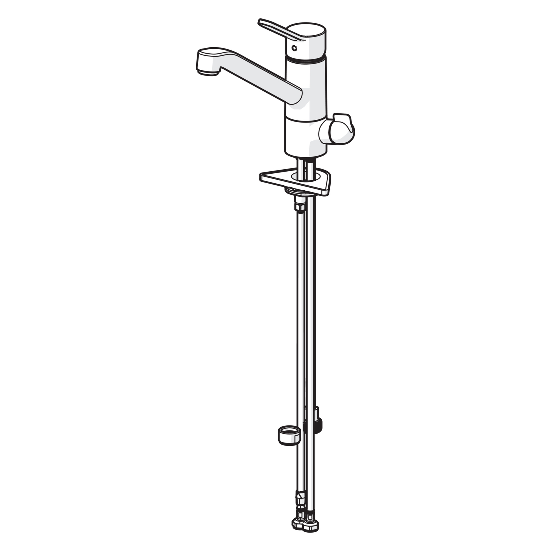 Hansa Einhand-Küchenarmatur „Primo“ Ausladung 210 mm in chrom Hansa Einhand-Küchenarmatur „Primo“ Ausladung 210 mm in chrom