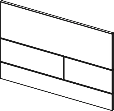 square II WC-Betätigungsplatte Zweimengentechnik, Glas schw. satiniert square II WC-Betätigungsplatte Zweimengentechnik, Glas schw. satiniert