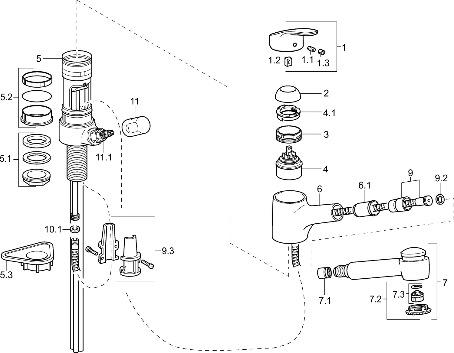 HansaMIX Einhebelmischer Küchenarmatur Chrom HansaMIX 0139 Kupferrohr 2-strahlig HansaMIX Einhebelmischer Küchenarmatur Chrom HansaMIX 0139 Kupferrohr 2-strahlig