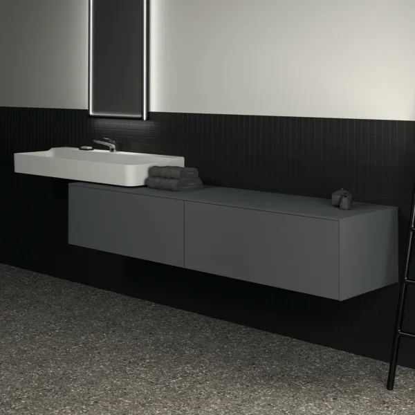 Ideal Standard Waschtischunterschrank Conca, 2 Auszüge, anthrazit Ideal Standard Waschtischunterschrank Conca, 2 Auszüge, anthrazit