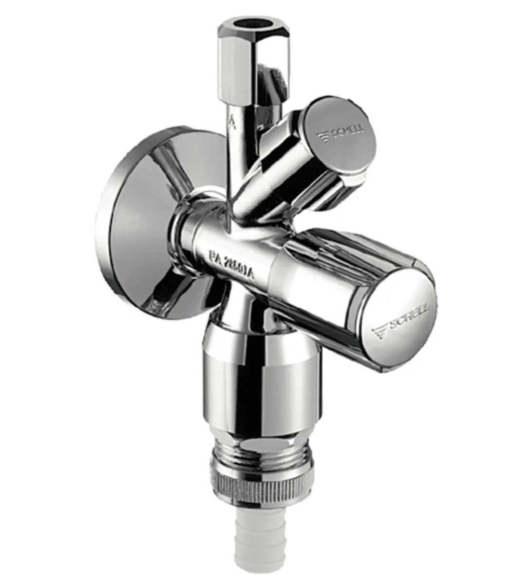 Kombi-Eckventil COMFORT, RFV im Abgang Geräteanschluss, RB im Abgang Geräteanschluss, DN 10 G 3/8 AG mit ASAG easy, Ø 10 mm (DN 10 G 3/8 AG), Schlauchverschraubung Ø 14,5 mm (DN 20 G 3/4 AG), chrom Kombi-Eckventil COMFORT, RFV im Abgang Geräteanschluss, RB im Abgang Geräteanschluss, DN 10 G 3/8 AG mit ASAG easy, Ø 10 mm (DN 10 G 3/8 AG), Schlauchverschraubung Ø 14,5 mm (DN 20 G 3/4 AG), chrom