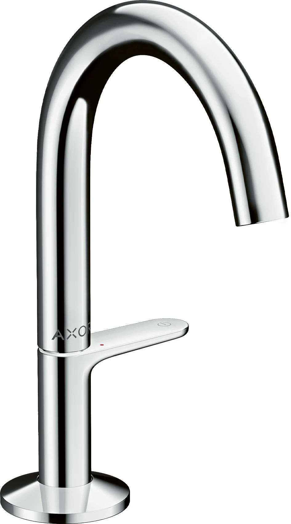 Hansgrohe AXOR One Waschtischmischer Select 140 Chrom, Ausladung 122 mm, Auslaufhöhe 140 mm, Push-Open Ablaufgarnitur G 11/4, max. Durchflussmenge 5 l/min