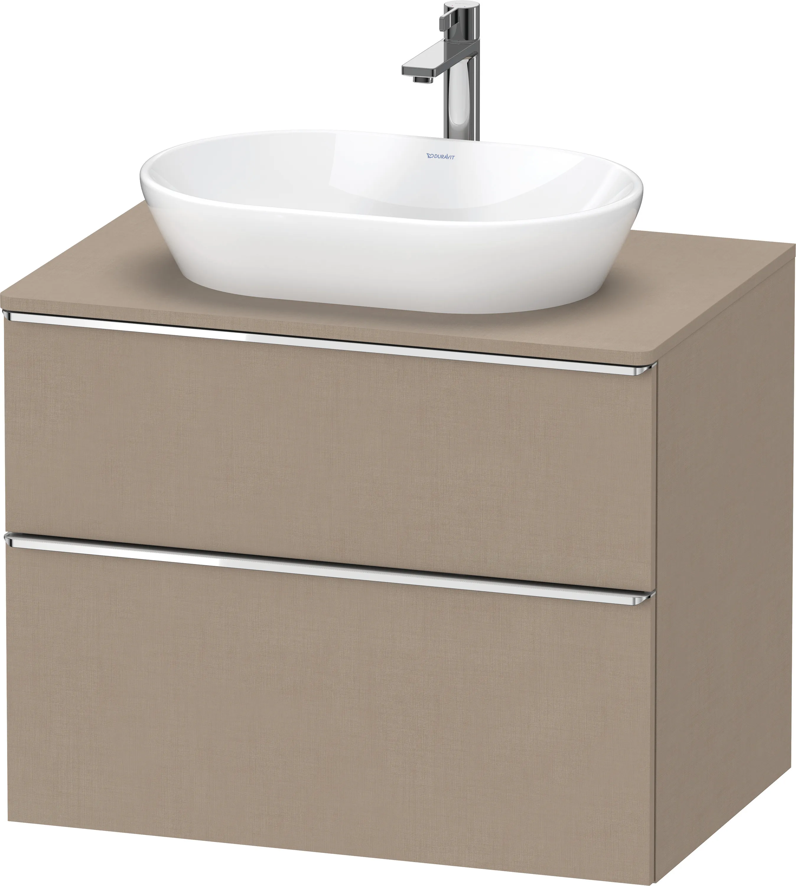 Duravit Waschtischunterschrank wandhängend „D-Neo“ 80 × 66,4 × 55 cm Leinen