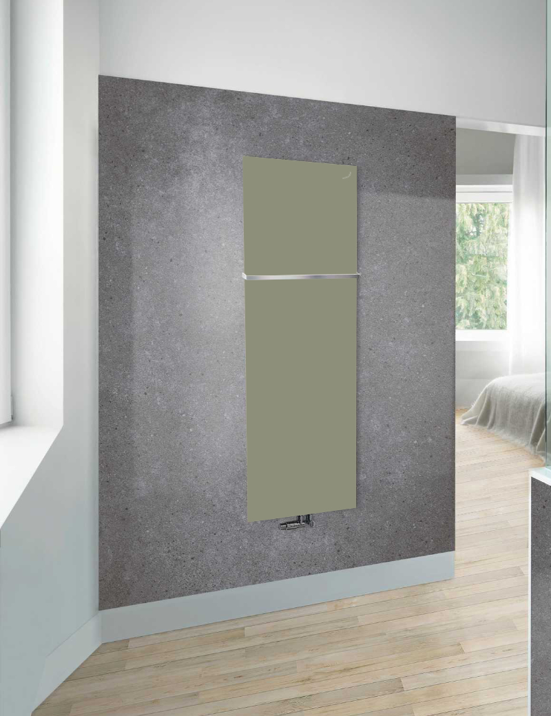 Zehnder Design-Heizkörper „Fina Lean Bar“ für Warmwasser-Zentralheizung mit 50 mm-Mittelanschluss 70 × 150 cm in Champagne Zehnder Design-Heizkörper „Fina Lean Bar“ für Warmwasser-Zentralheizung mit 50 mm-Mittelanschluss 70 × 150 cm in Champagne