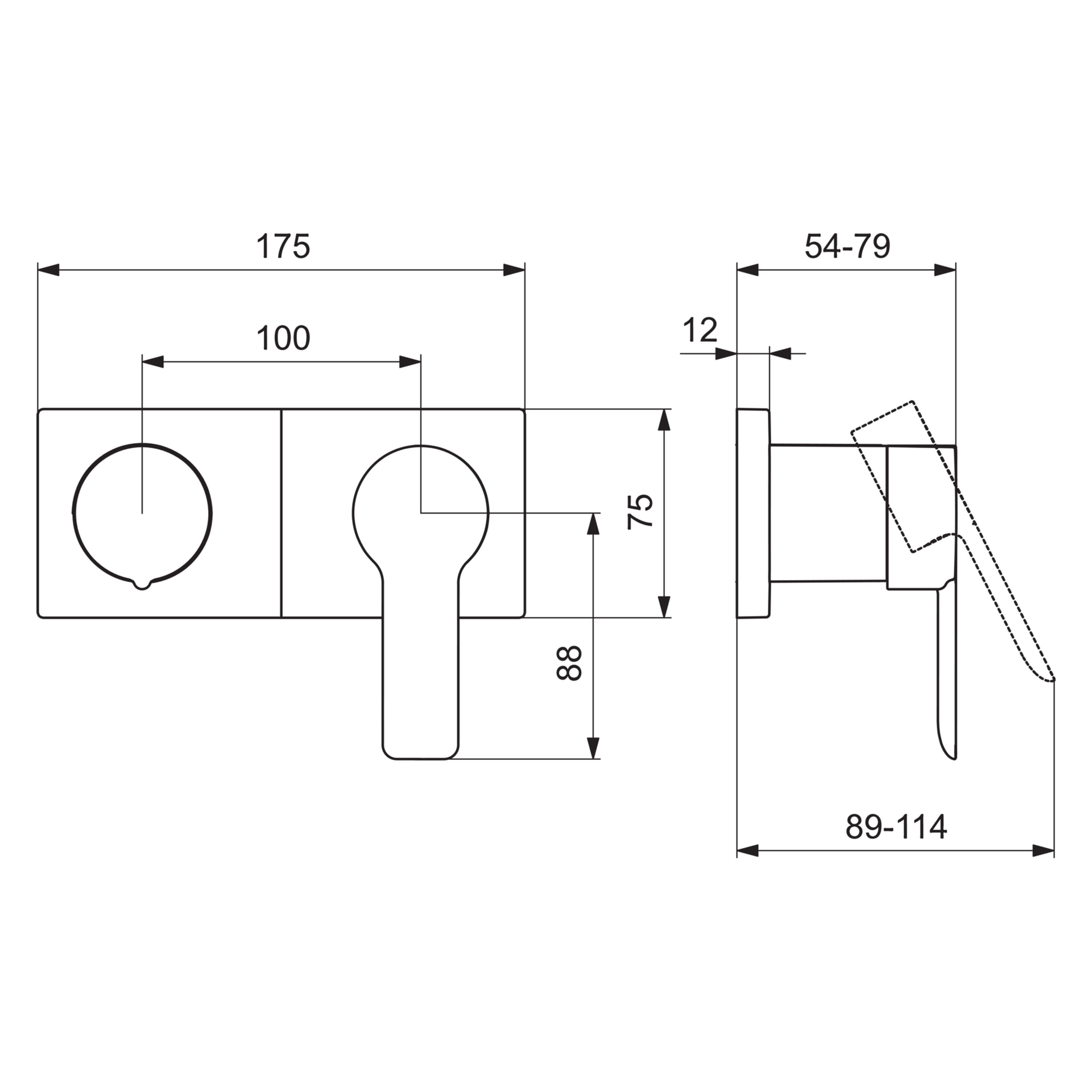 Einhebelmischer Fertigmontageset für Wanne/Brause LIGNA 4455 Rosette eckig 4.0 Plattform Chrom Einhebelmischer Fertigmontageset für Wanne/Brause LIGNA 4455 Rosette eckig 4.0 Plattform Chrom