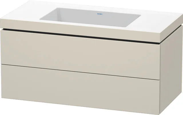 Duravit Möbelset c-shaped Set wandhängend wandhängend „L-Cube“ 100 × 50 × 48 cm Taupe Matt