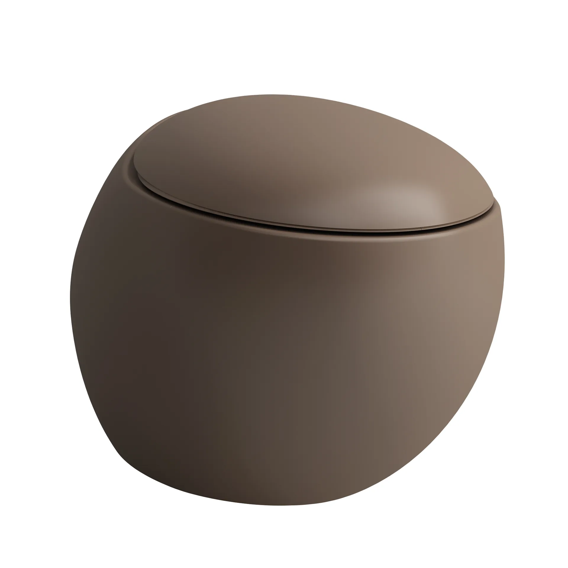 Laufen Wand-Tiefspül-WC „Ilbagnoalessi“ 390 × 355 × 585 mm in Kaffee matt, Befestigung sichtbar
