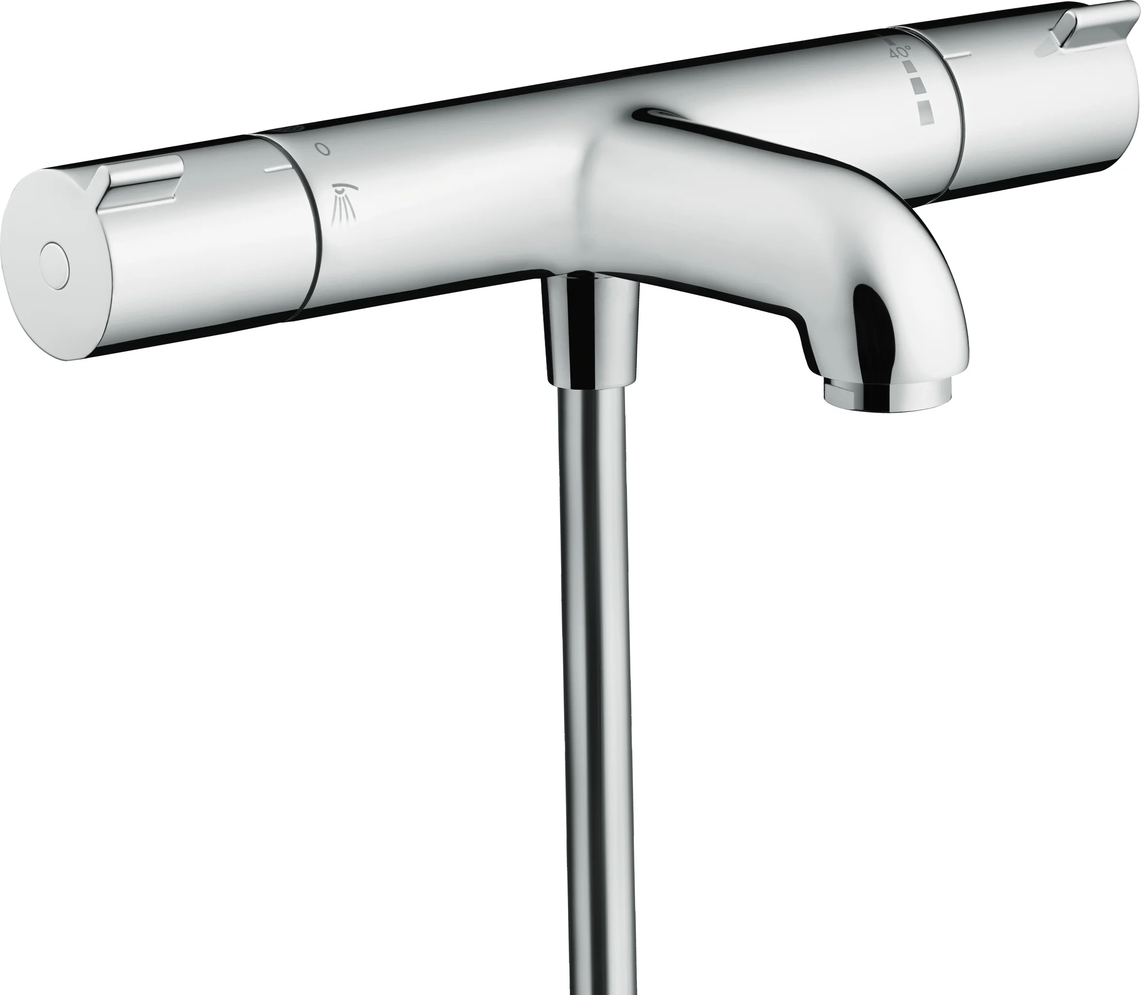 Hansgrohe Ecostat 1001 CL Wannenthermostat Aufputz Chrom, Ausladung 182 mm, 2 Verbraucher, Normalstrahl, max. Durchfluss 20 l/min