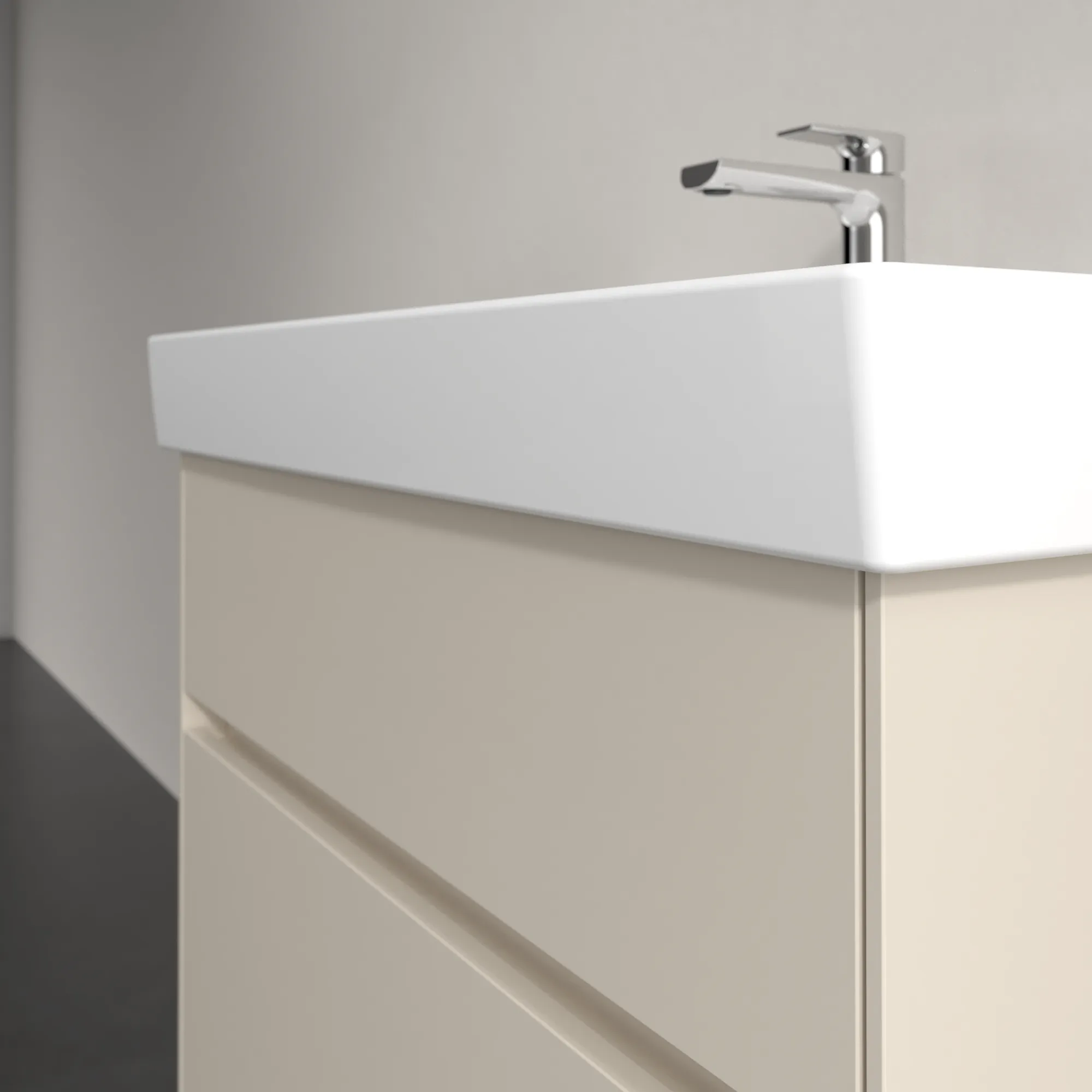 Villeroy & Boch Waschtischunterschrank „Collaro“ 754 × 546 × 444 mm Cashmere Grey, für Becken mittig, ohne Beleuchtung