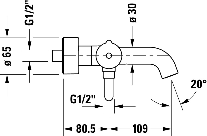 C.1 Einhebel-Wannenmischer Aufputz Ausladung 189,5 Breite 314 mm