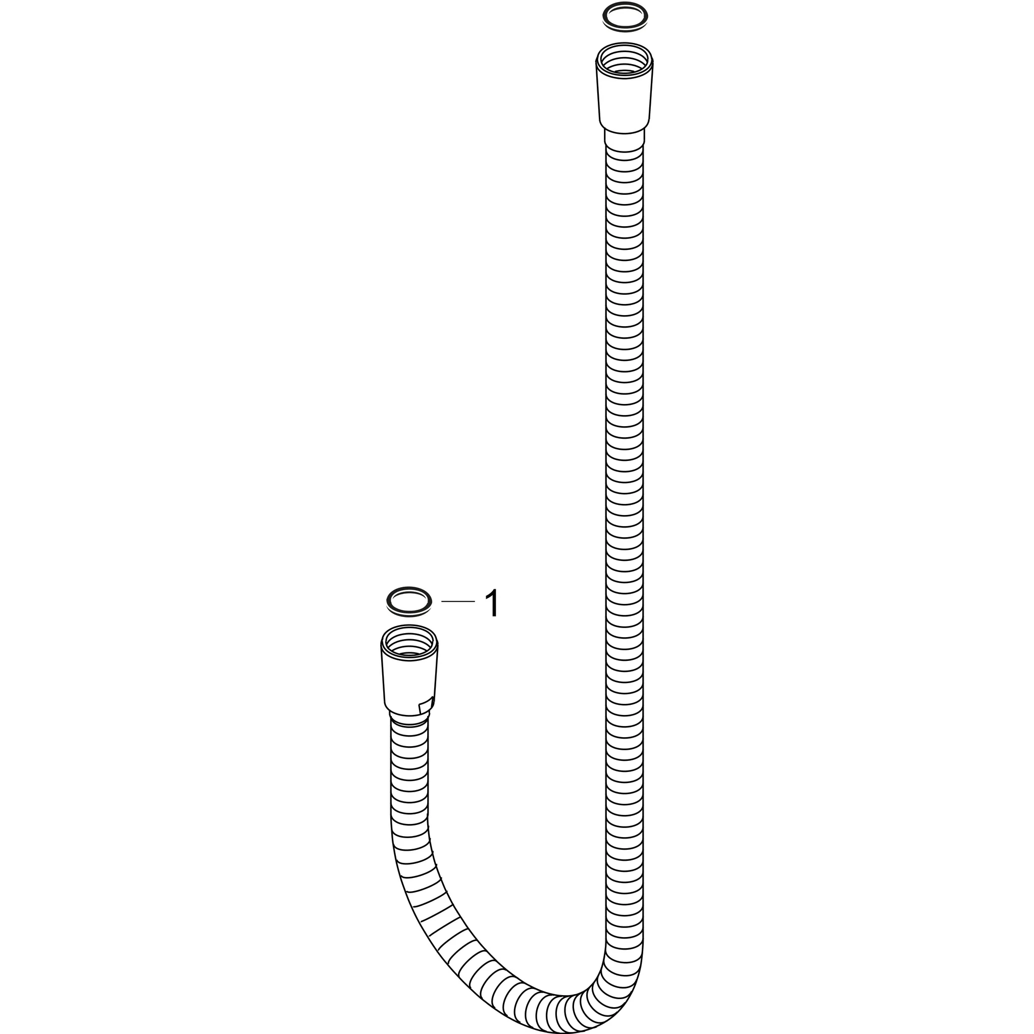 Hansgrohe AXOR Montreux Metallbrauseschlauch 2,00 m, Chrom Hansgrohe AXOR Montreux Metallbrauseschlauch 2,00 m, Chrom