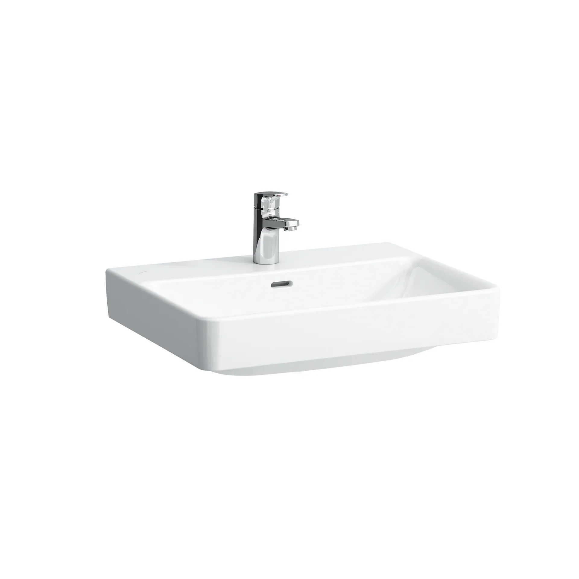 Waschtisch PRO S 465x600x175 1 Hahnloch mit Überlauf weiß
