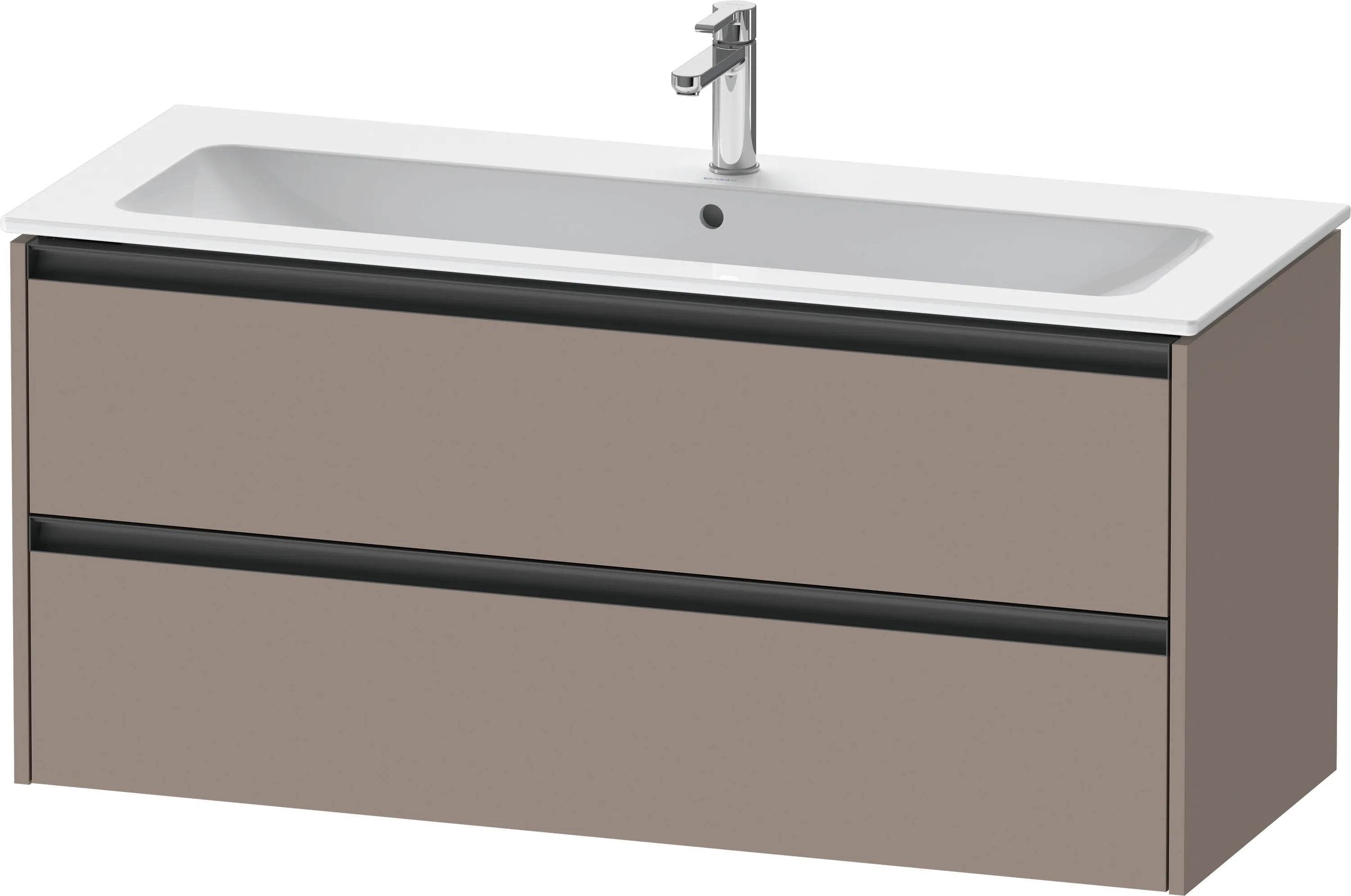 Duravit Waschtischunterschrank wandhängend „Ketho.2“ 121 × 55 × 48 cm in Basalt Matt