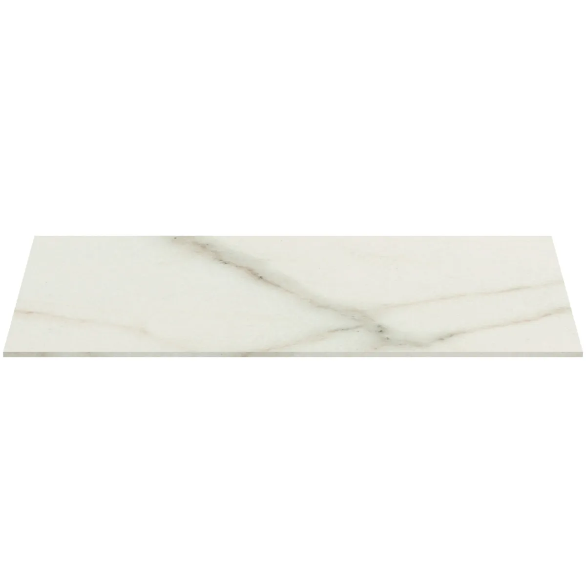 Waschtischplatte Conca, aus Keramik, 602x373x6mm, Marmor Noir Desir