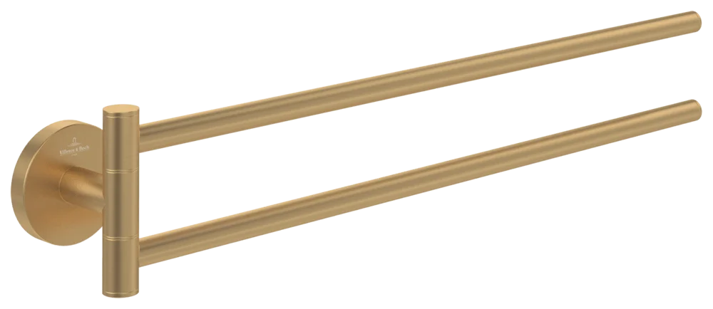 Villeroy & Boch Handtuchhalter zweiarmig Elements - Tender Brushed Gold 80 x 53 x 427 mm Villeroy & Boch Handtuchhalter zweiarmig Elements - Tender Brushed Gold 80 x 53 x 427 mm