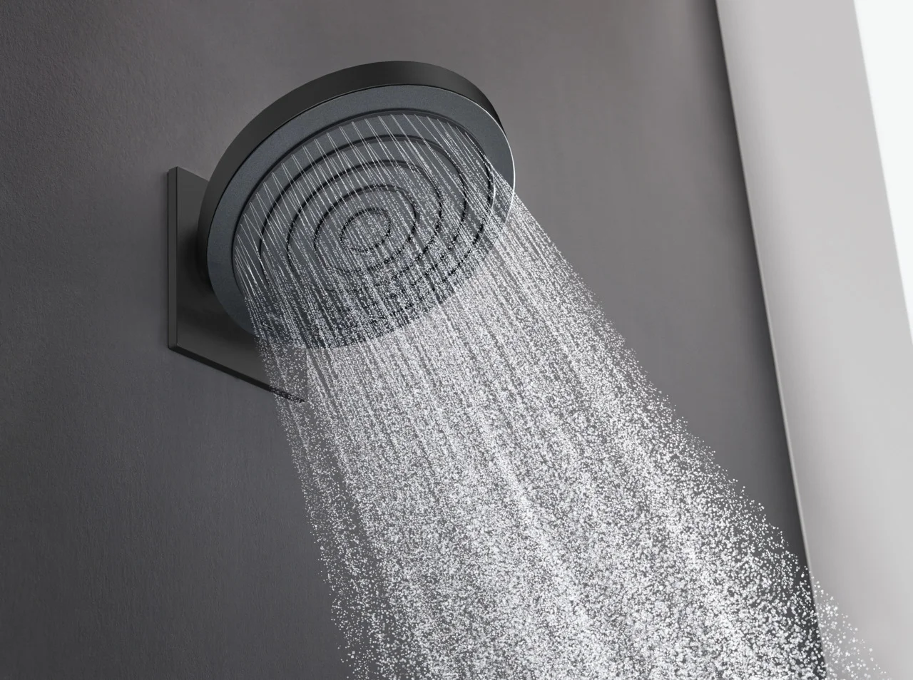 Hansgrohe Pulsify S Kopfbrause 260 mm, 2 Strahlarten, PowderRain & Intense PowderRain, mattschwarz, Wandanschluss für iBox universal Hansgrohe Pulsify S Kopfbrause 260 mm, 2 Strahlarten, PowderRain & Intense PowderRain, mattschwarz, Wandanschluss für iBox universal