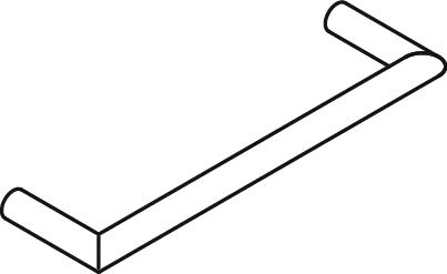 Handtuchhalter Sys 162, plvb, A: 250mm weiß tiefmatt Handtuchhalter Sys 162, plvb, A: 250mm weiß tiefmatt