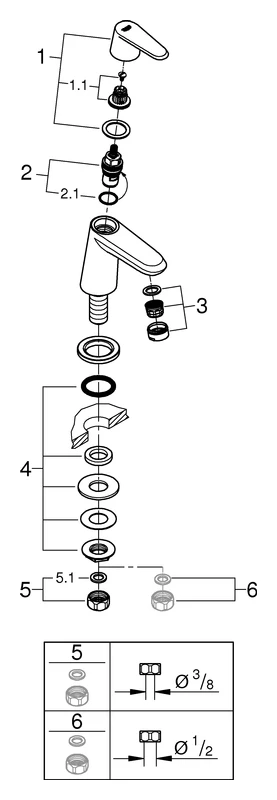 Grohe Eurodisc Cosmopolitan Standventil XS-Size, Einlochmontage, Keramik-Oberteil ½, 90 Grad, Grohe Long-Life Oberfläche, Grohe EcoJoy, SpeedClean Mousseur, chrom Grohe Eurodisc Cosmopolitan Standventil XS-Size, Einlochmontage, Keramik-Oberteil ½, 90 Grad, Grohe Long-Life Oberfläche, Grohe EcoJoy, SpeedClean Mousseur, chrom