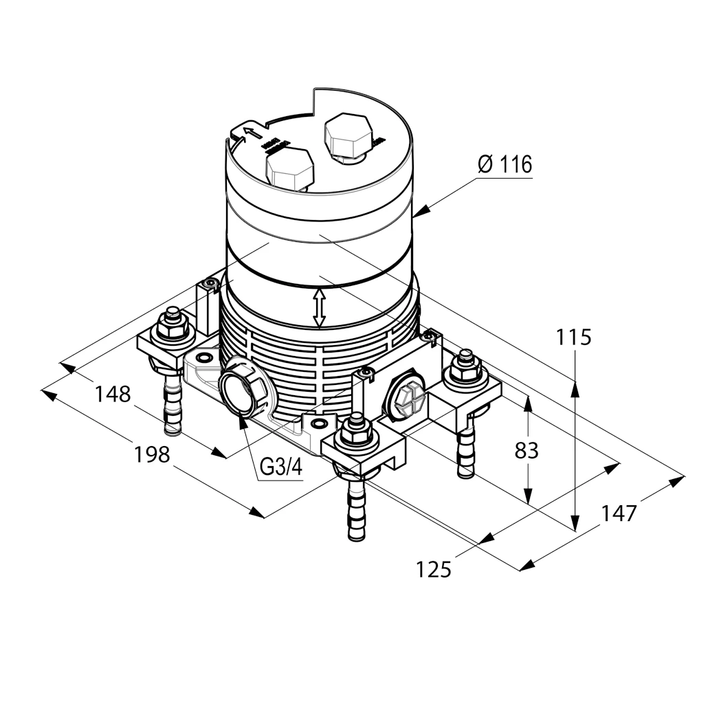 RohbauSet für freistehende Wannenarmaturen neutral RohbauSet für freistehende Wannenarmaturen neutral