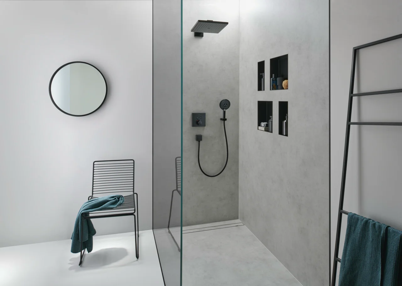 Hansgrohe RainDrain Rock Duschrinne 1100 mm, kürzbar und befliesbar Hansgrohe RainDrain Rock Duschrinne 1100 mm, kürzbar und befliesbar